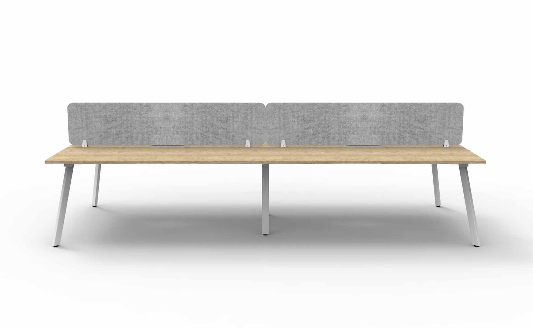 Eternity 4 Person Double Sided Workstation - with Eco Screen